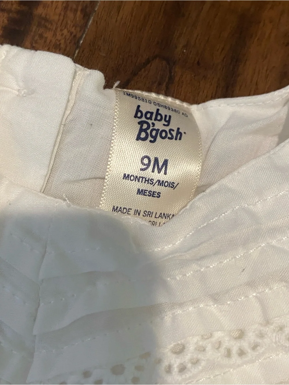 OshKosh B'gosh White Tiered Eyelet Dress with Bloomers